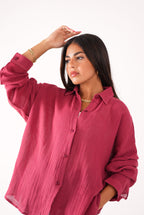 Linen Shirt Red