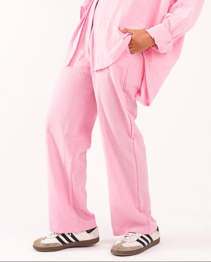 Pink Straight Leg Pants