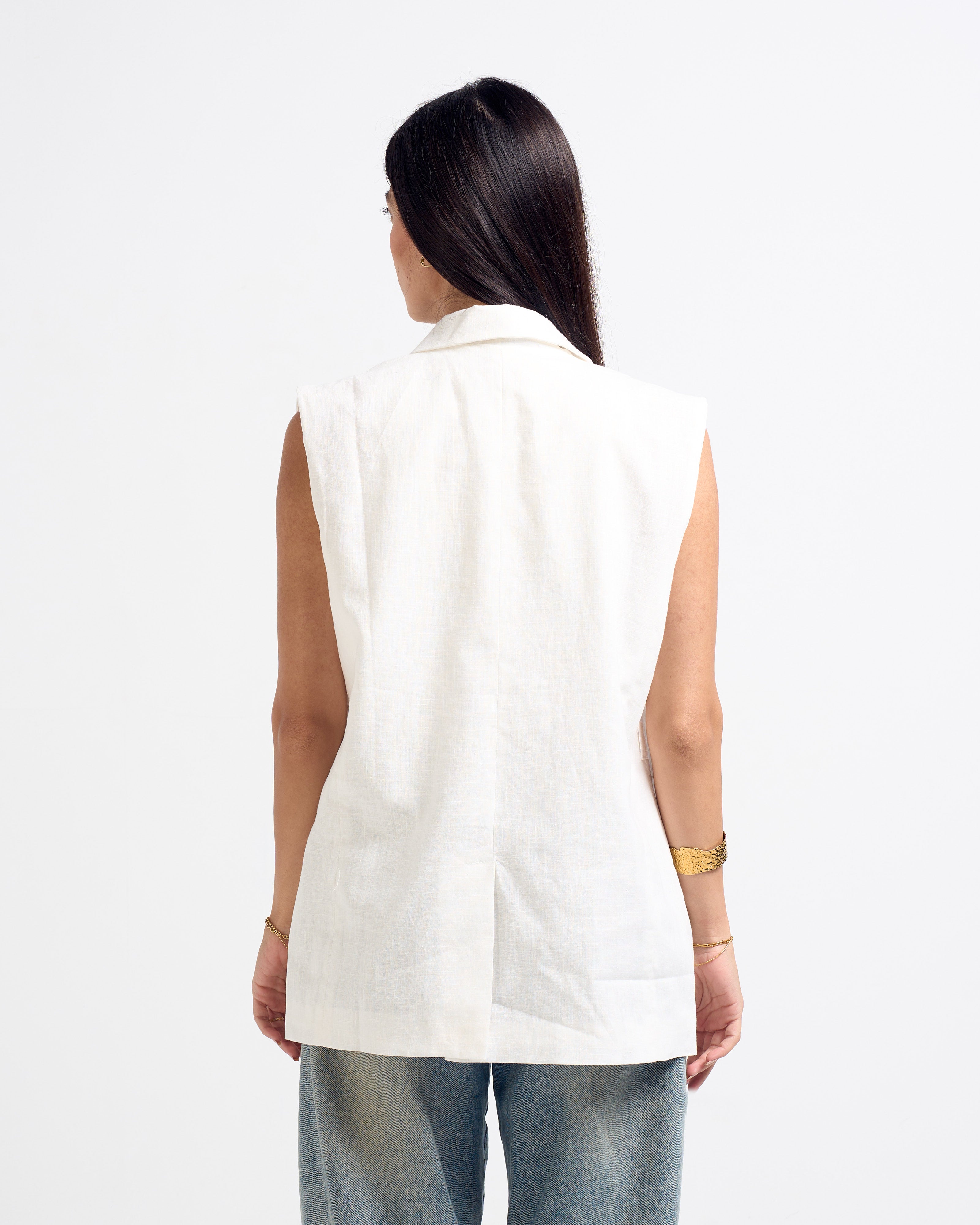 The Promotion Linen Vest – Lush Loom