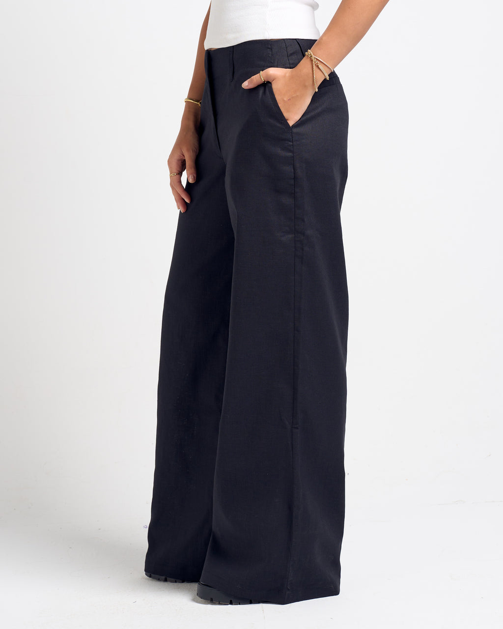 Linen Pants Black