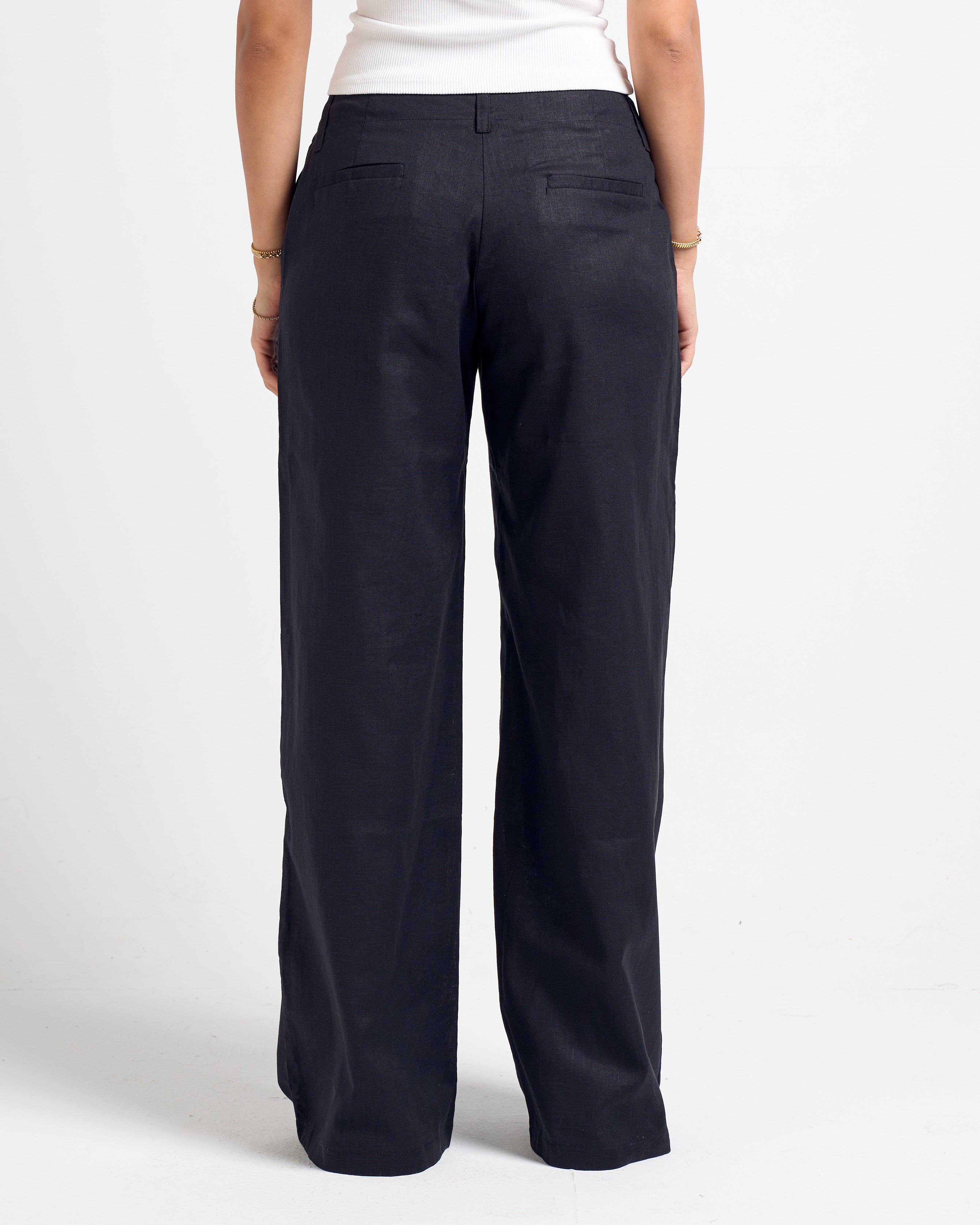 Linen Pants Black