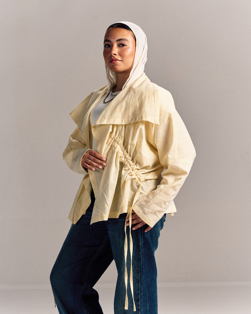 Nova Linen Overshirt Butter Yellow