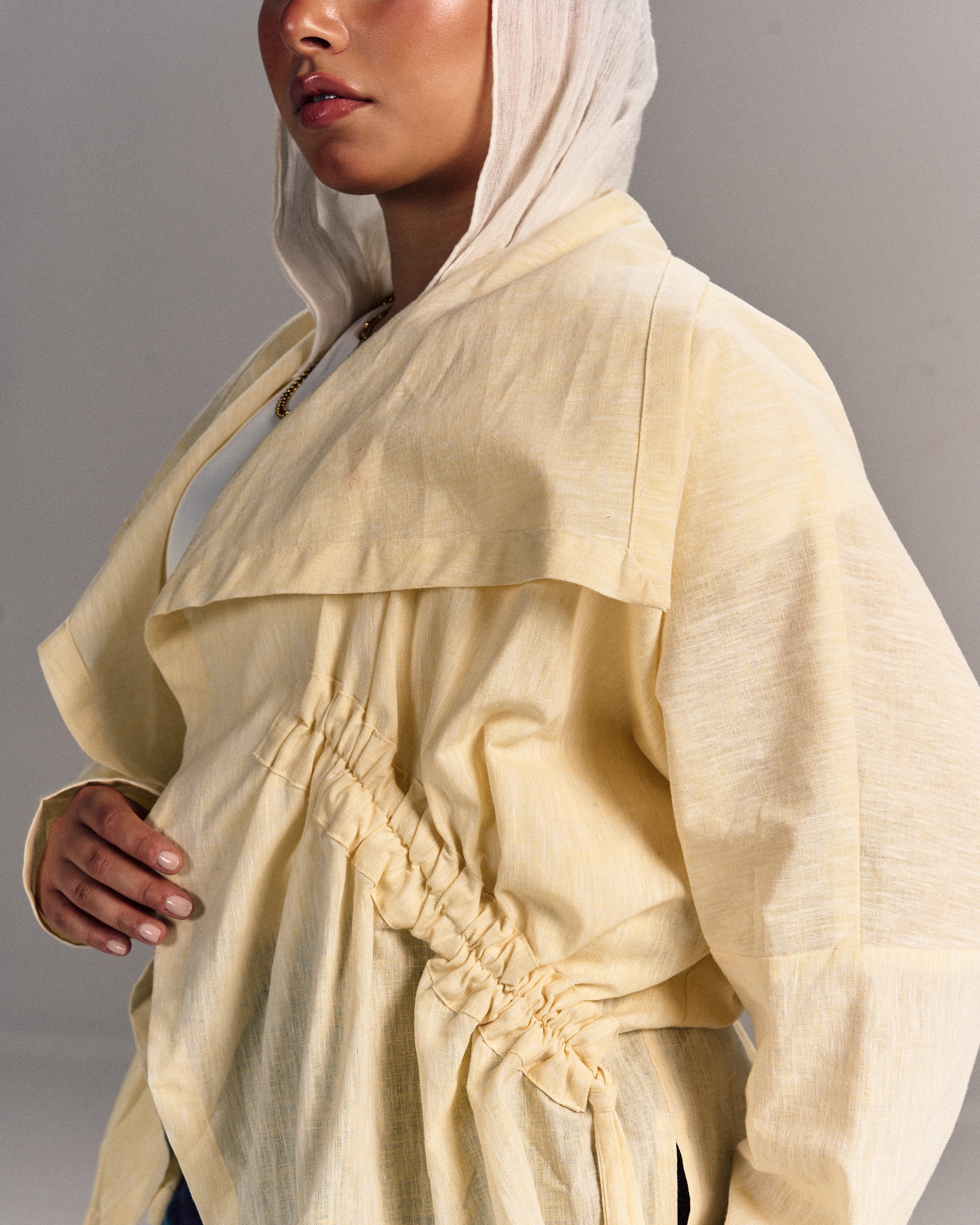 Nova Linen Overshirt Butter Yellow