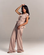 Linen Summer Bloom Set Beige