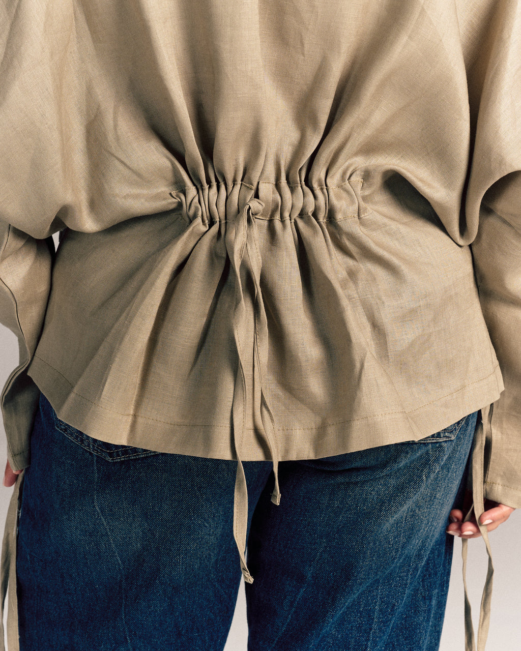 Nova Linen Overshirt Olive