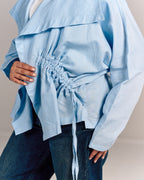 Nova Linen Overshirt Baby Blue