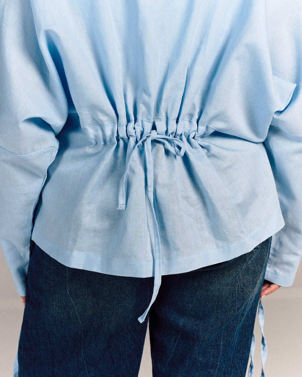 Nova Linen Overshirt Baby Blue