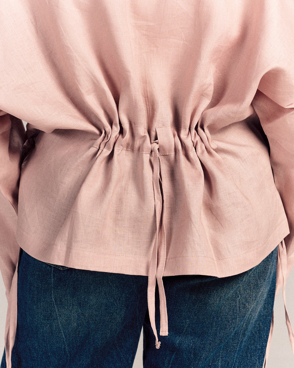 Nova Linen Overshirt Nude Pink