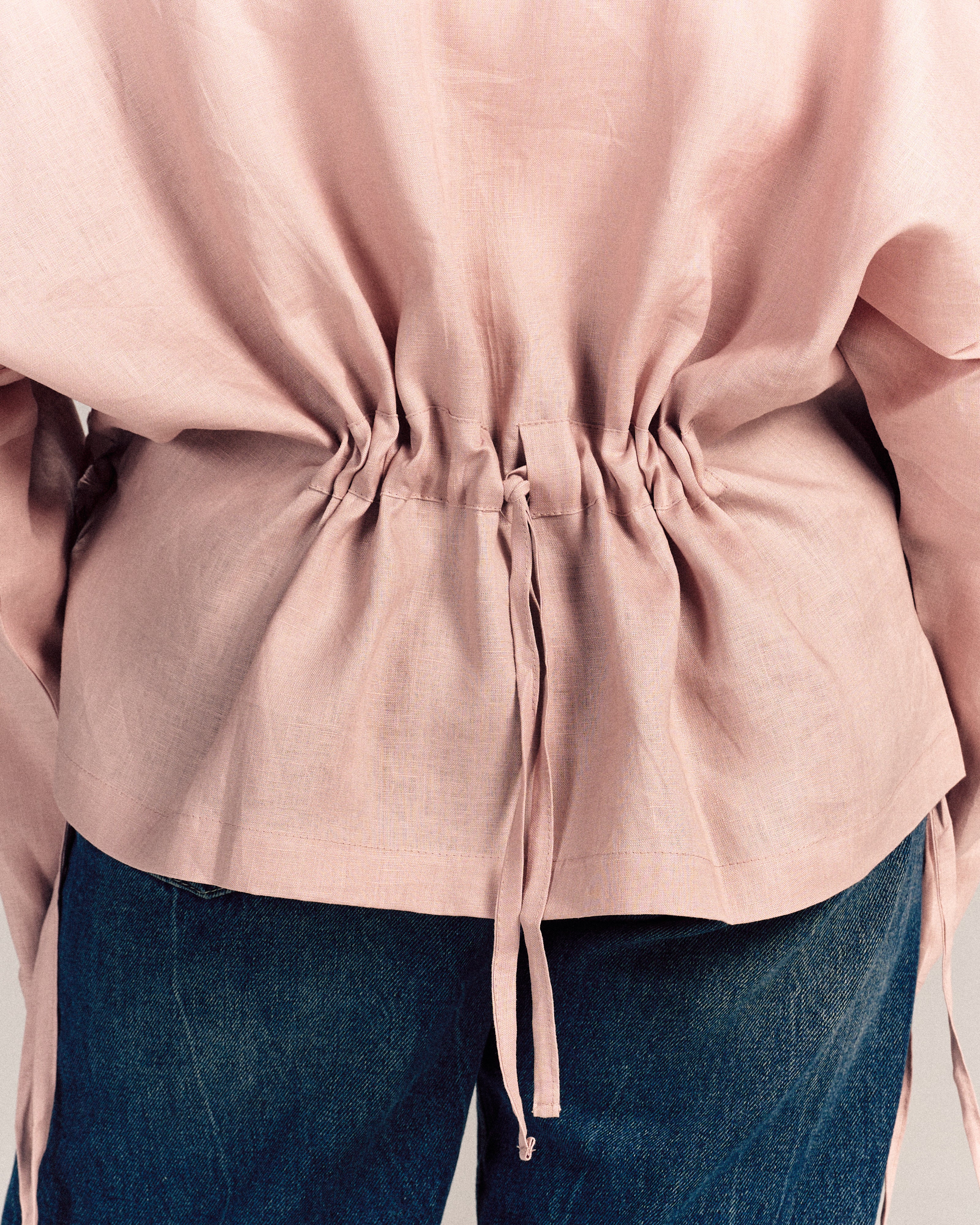 Nova Linen Overshirt Nude Pink