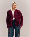 Nova Linen Overshirt Burgundy