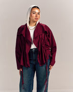 Nova Linen Overshirt Burgundy
