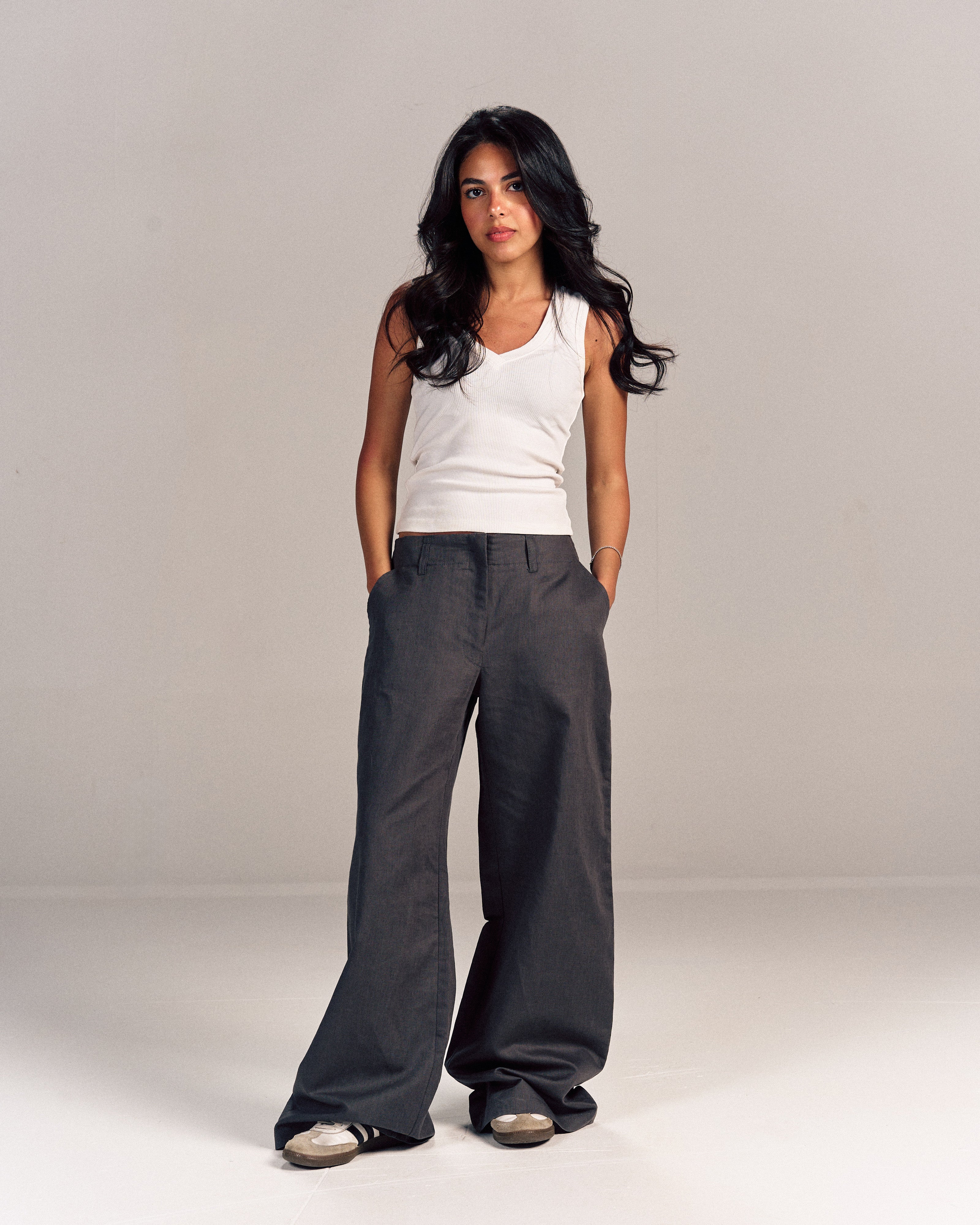 Linen Pants Grey