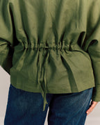 Nova Linen Overshirt Forest Green