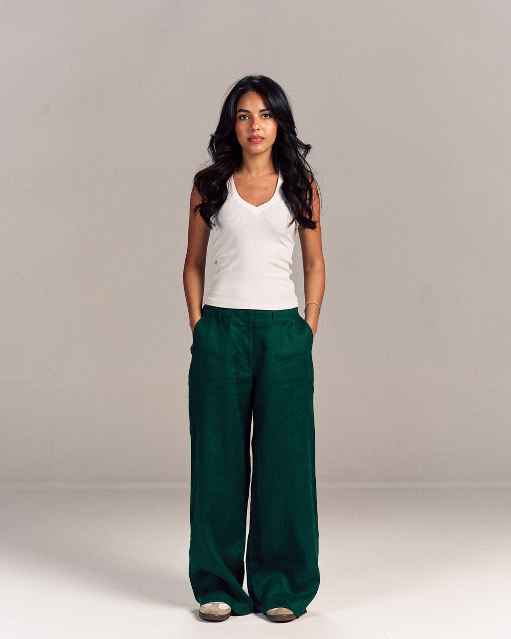 Linen Pants Green