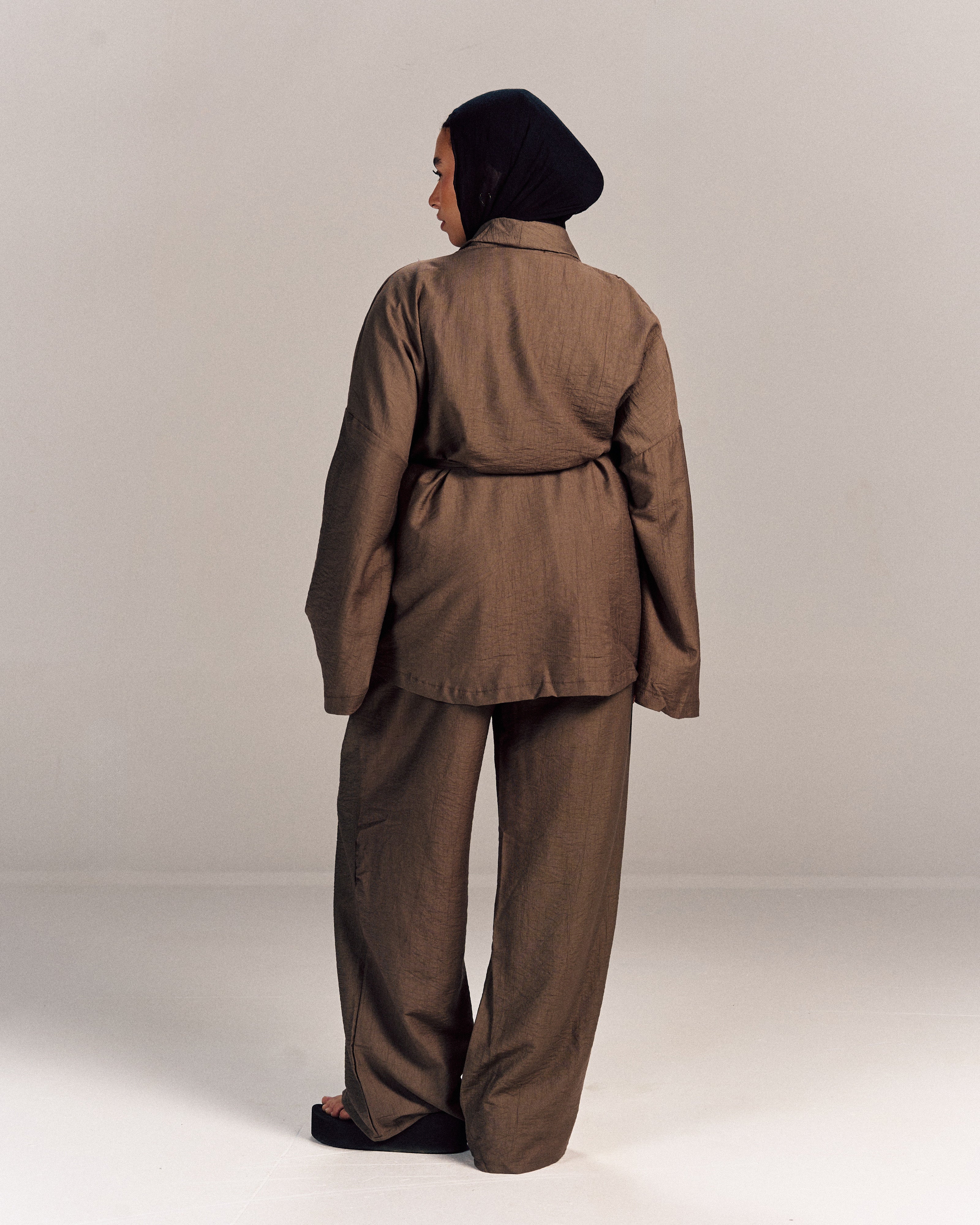 Linen Summer Haze Set Brown