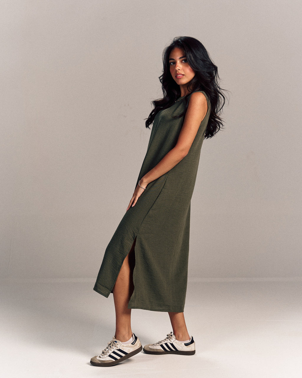 Linen Dress Olive