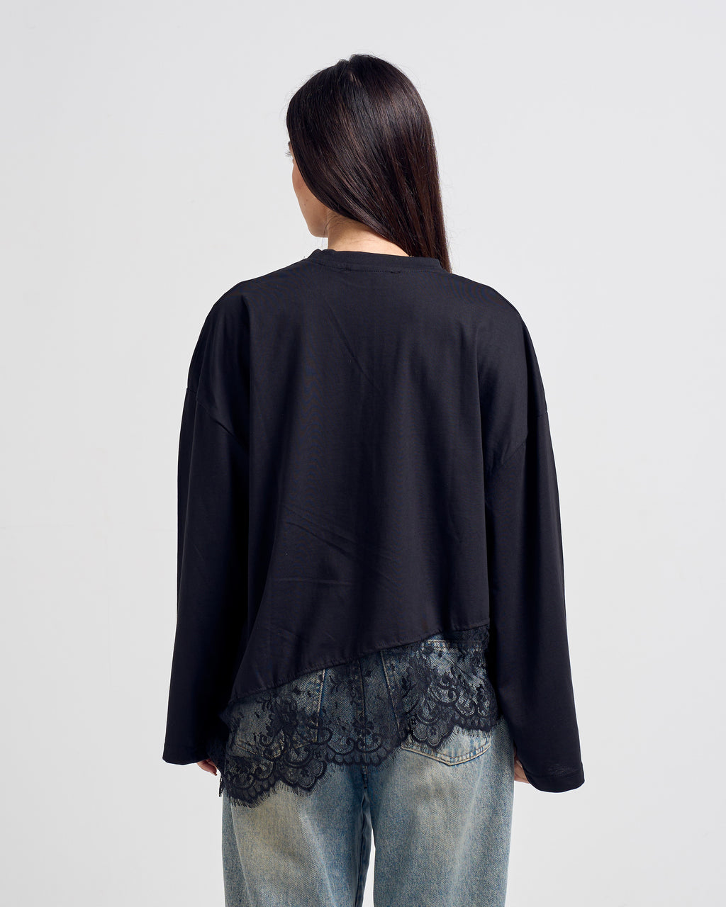 Lace T-shirt Black
