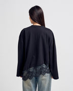 Lace T-shirt Black