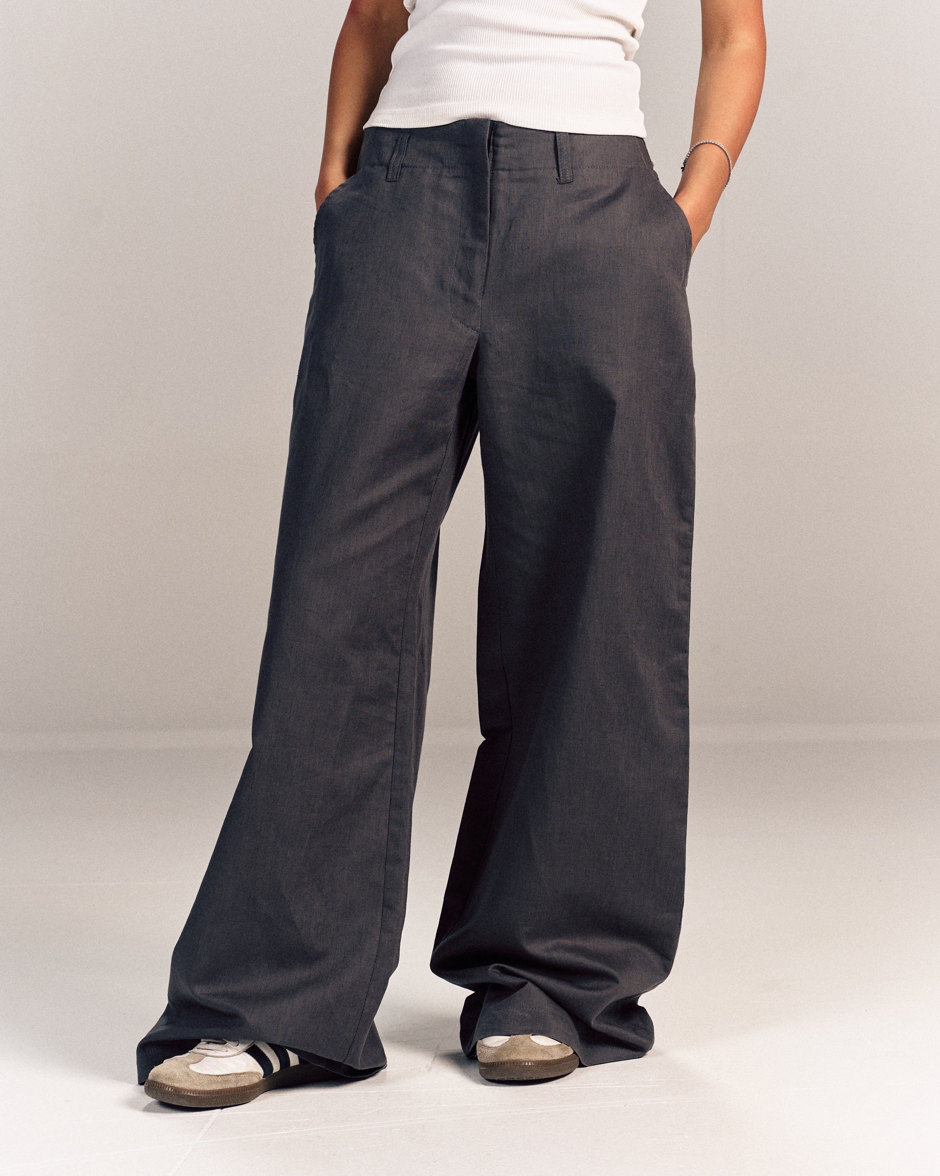 Linen Pants Grey