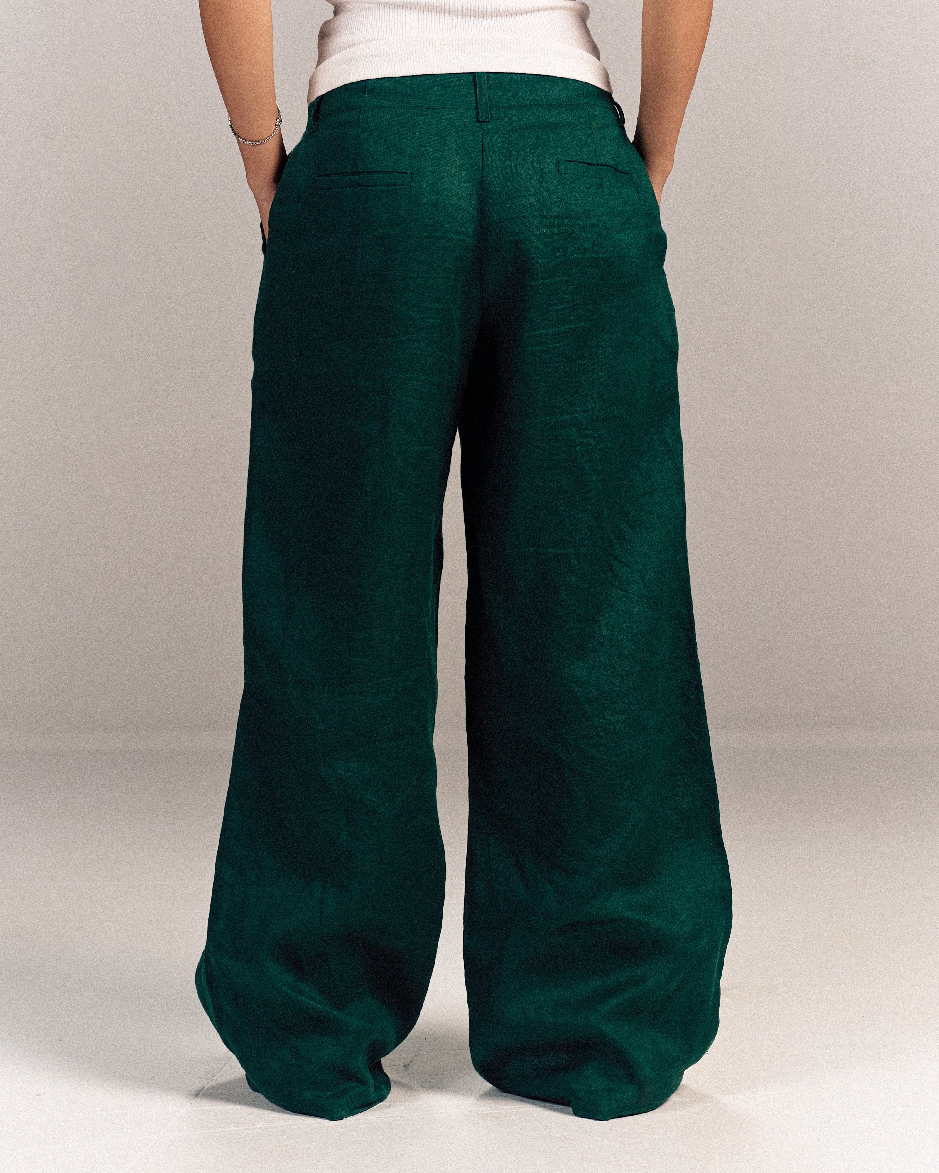 Linen Pants Green