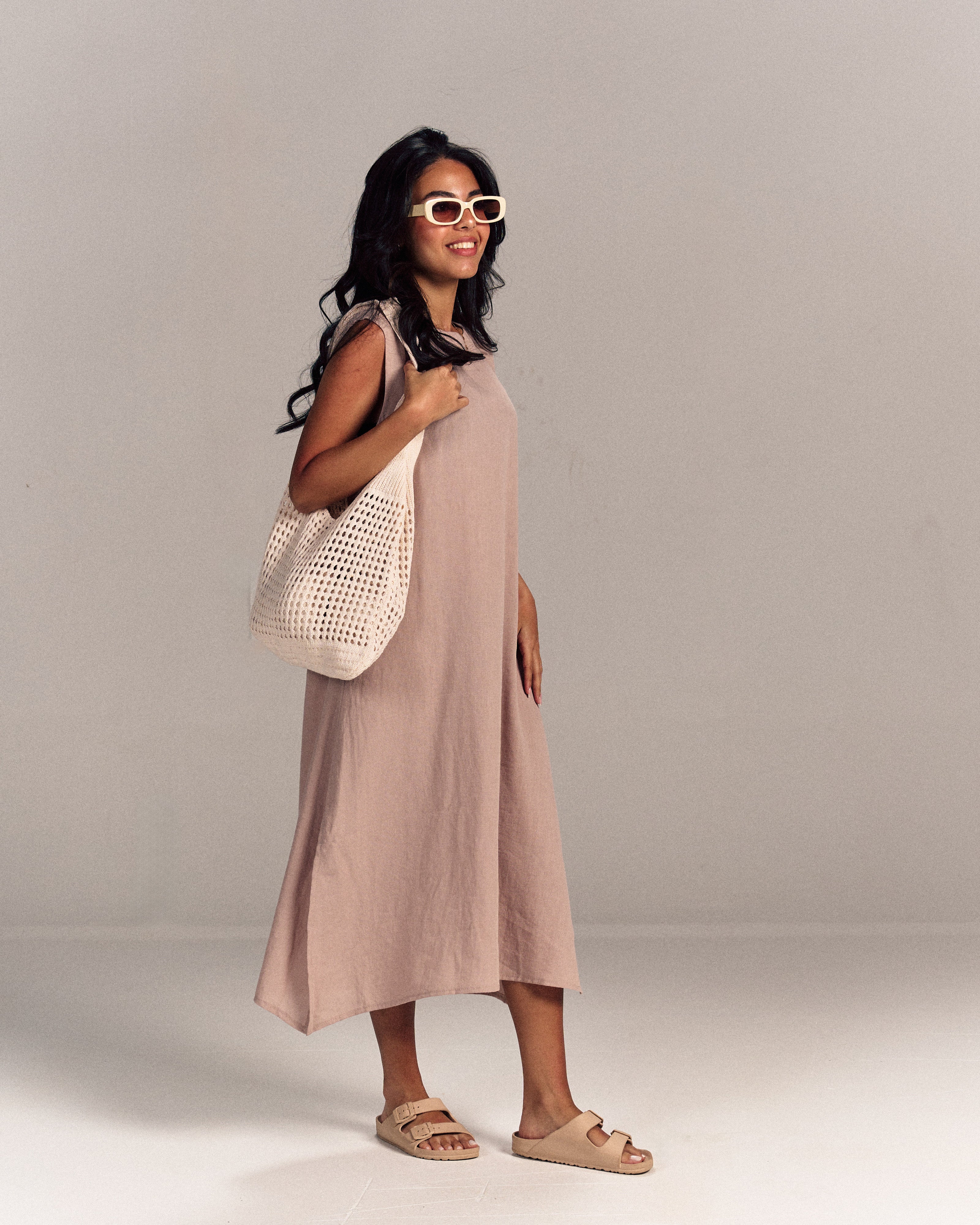Linen Dress Beige