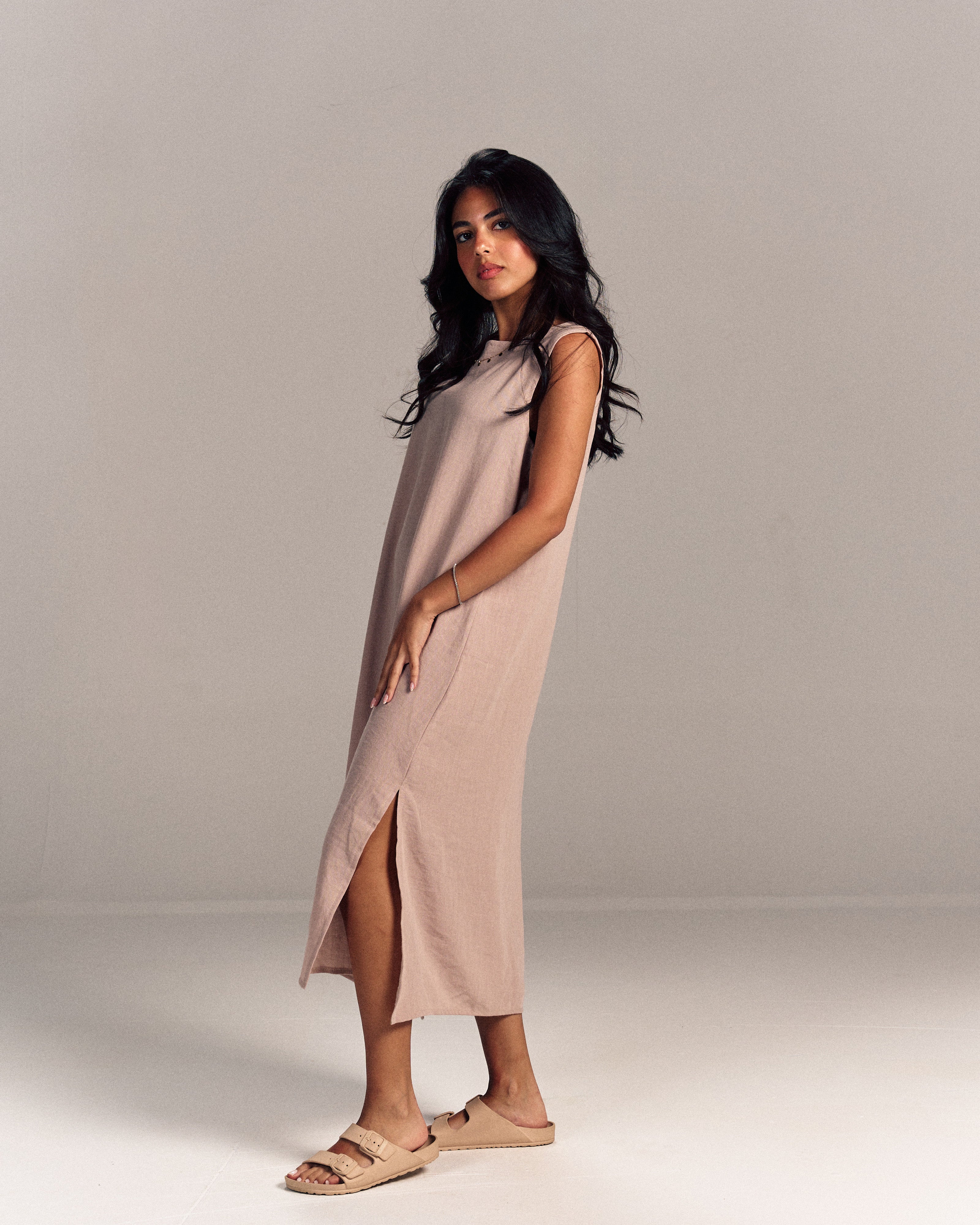 Linen Dress Beige