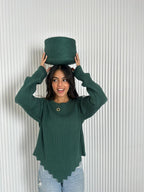 Zigzag Pullover Green