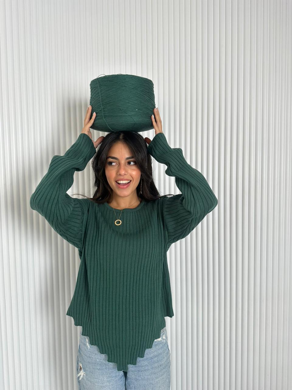 Zigzag Pullover Green