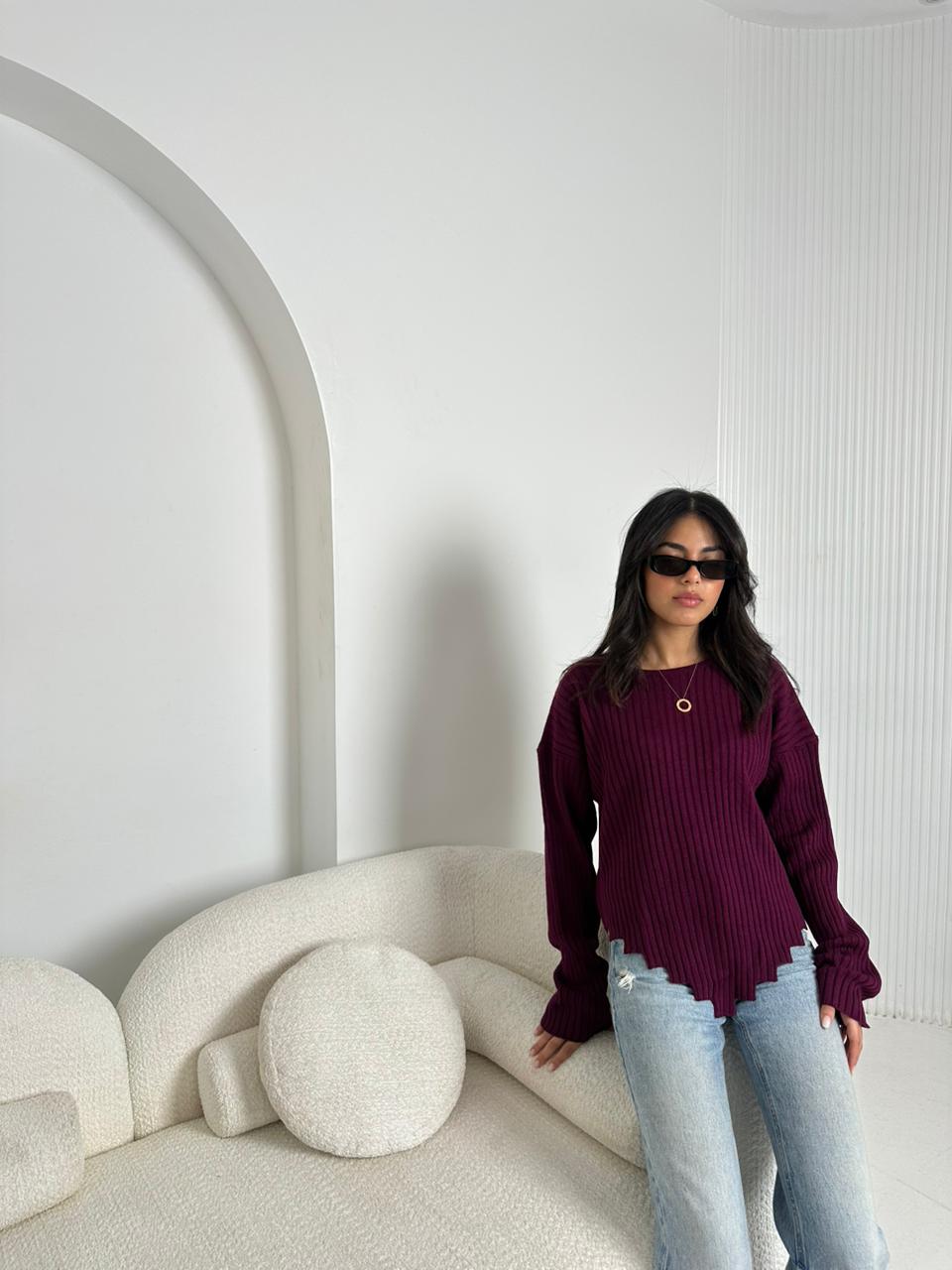 Zigzag Pullover Purple