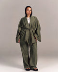 Linen Summer Haze Set Olive